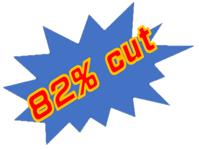 82％cut